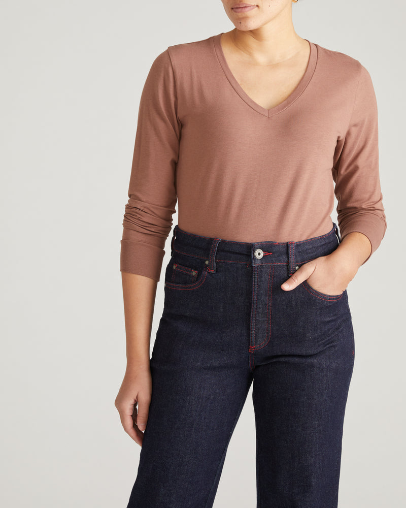 Long Sleeve V Rex - Allspice