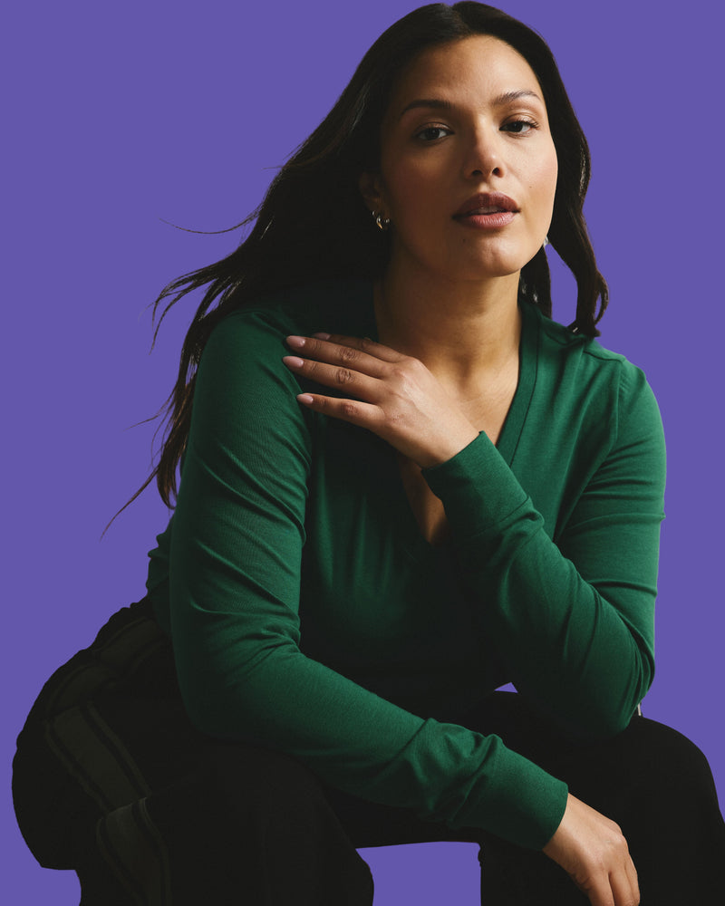 Long Sleeve V Rex - Aventurine