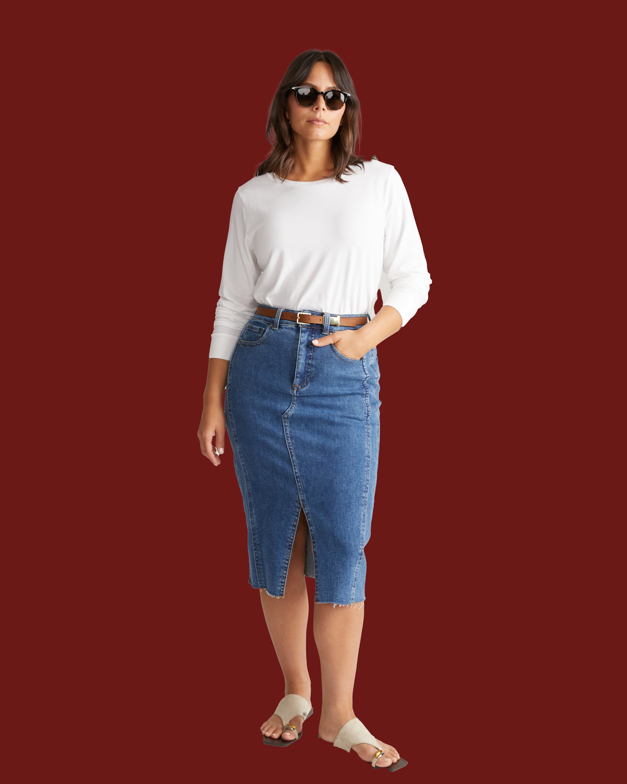 Long Sleeve Tee Rex - White