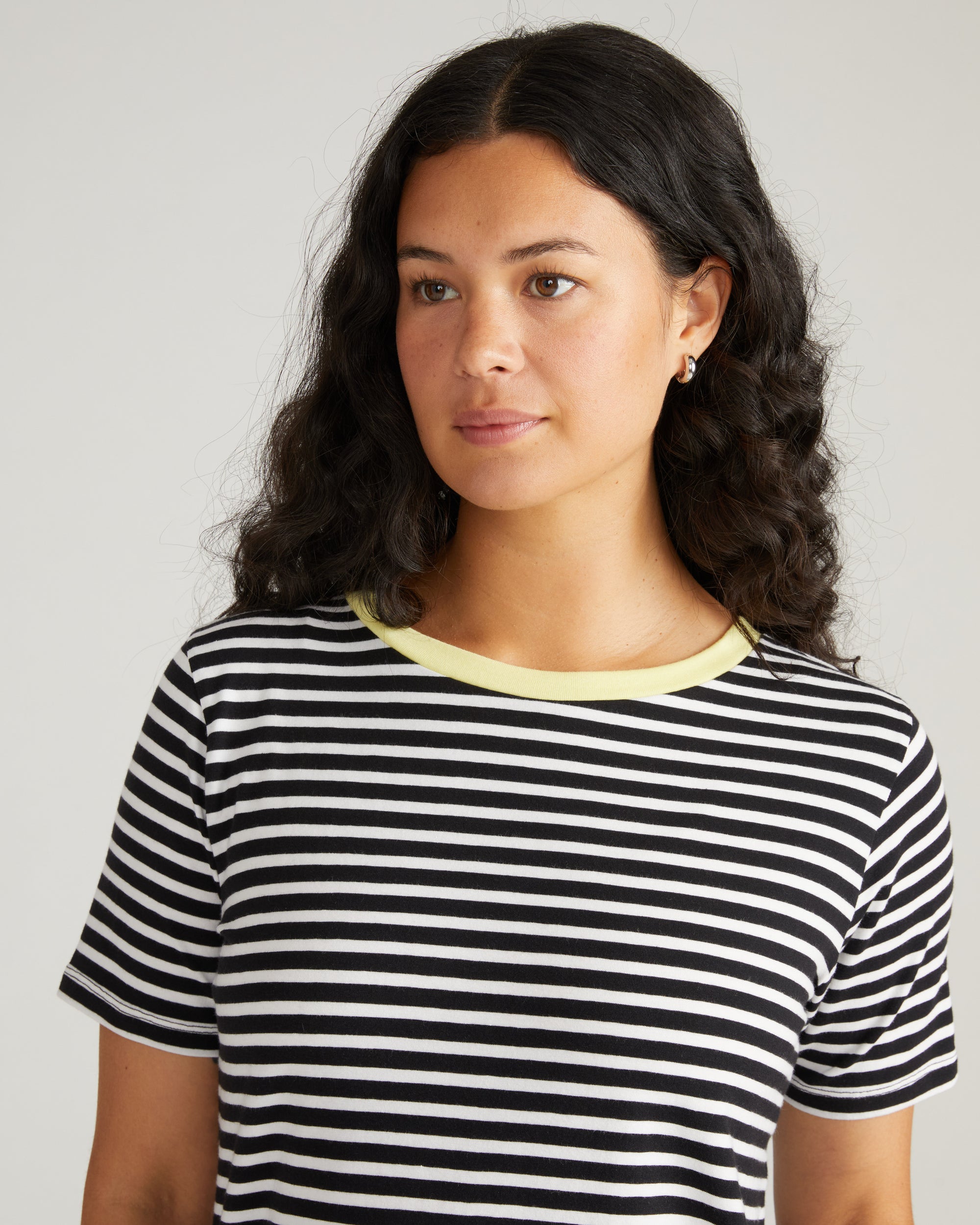 Tee Rex - Black/White Stripe with Reed Trim – Universal Standard