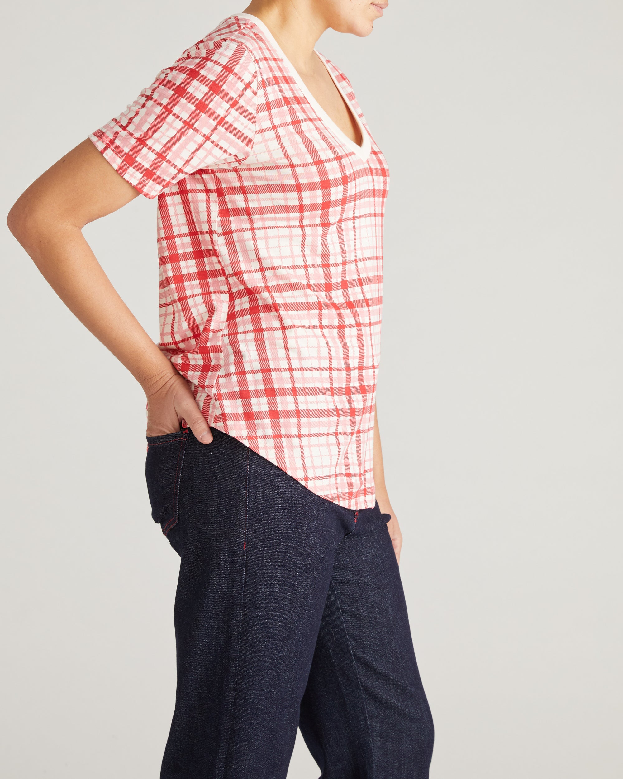 V Rex - Red Plaid Print