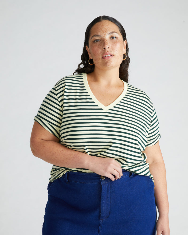 V Rex - Candle/Forest Green Stripe