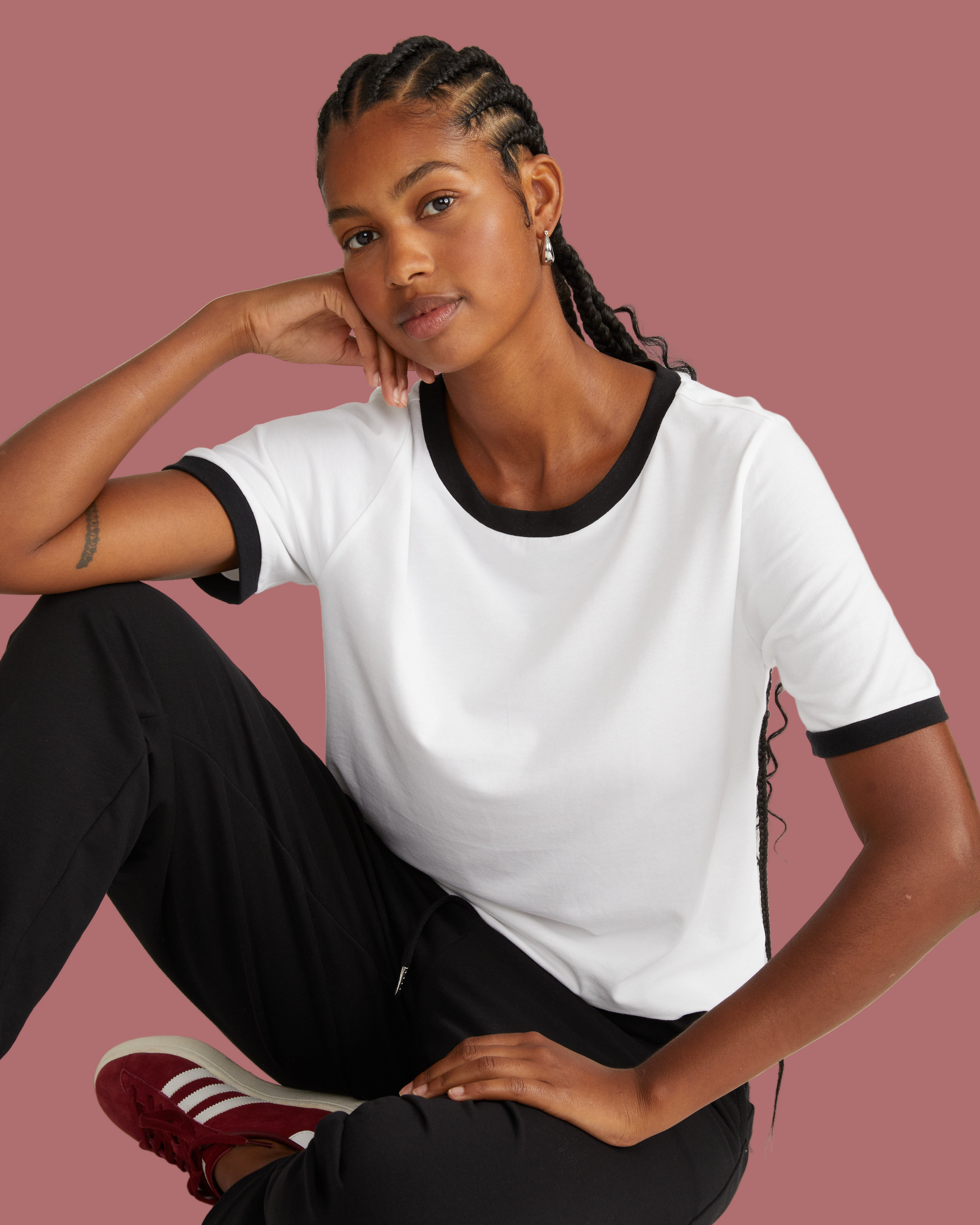 Tee Rex - White/Black Trim