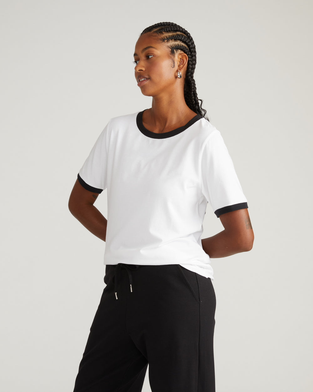 Tee Rex White/Black Trim Universal Standard Tee Rex White/Black Trim Universal Standard