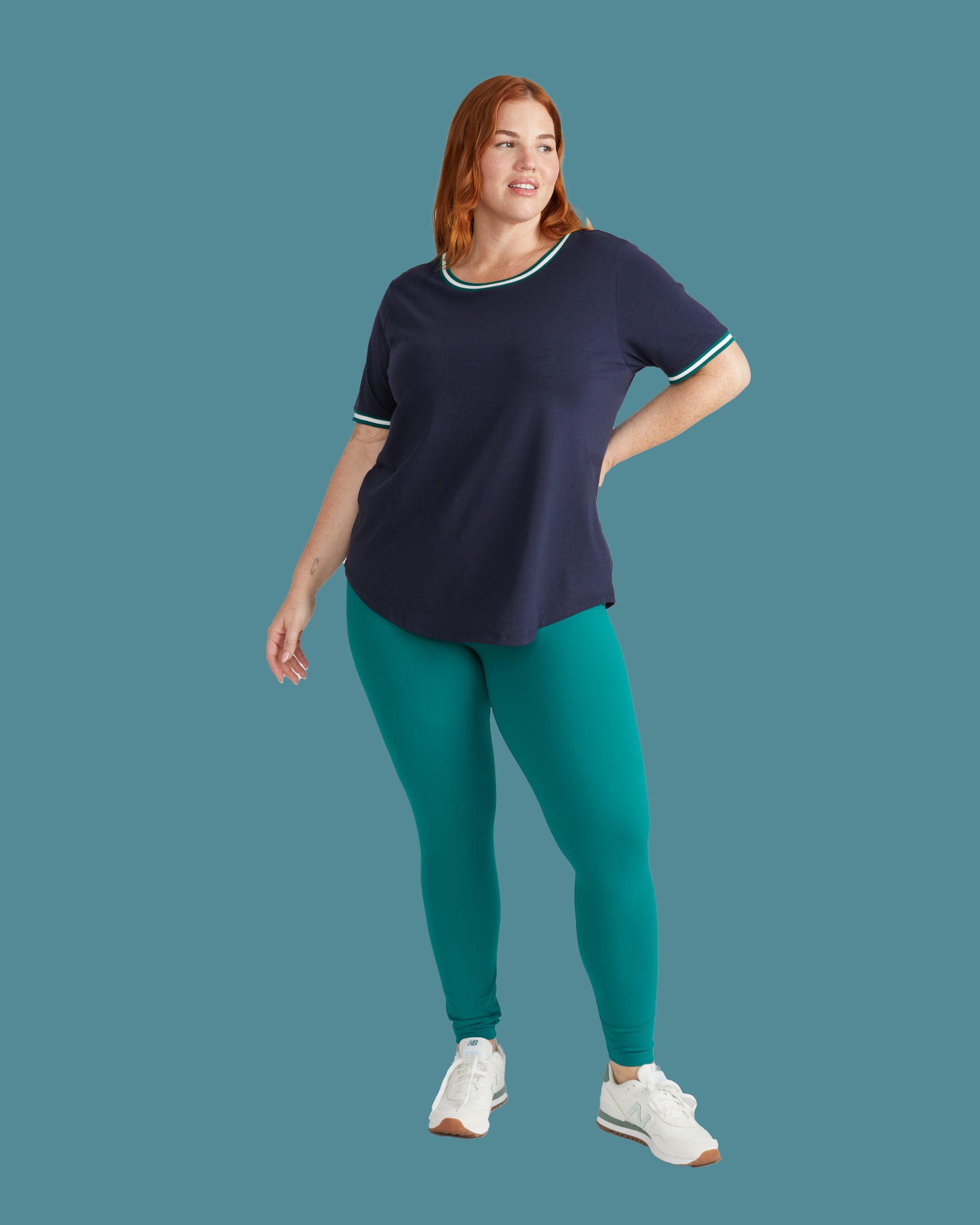 Tee Rex - Navy with Aventurine/White Trim