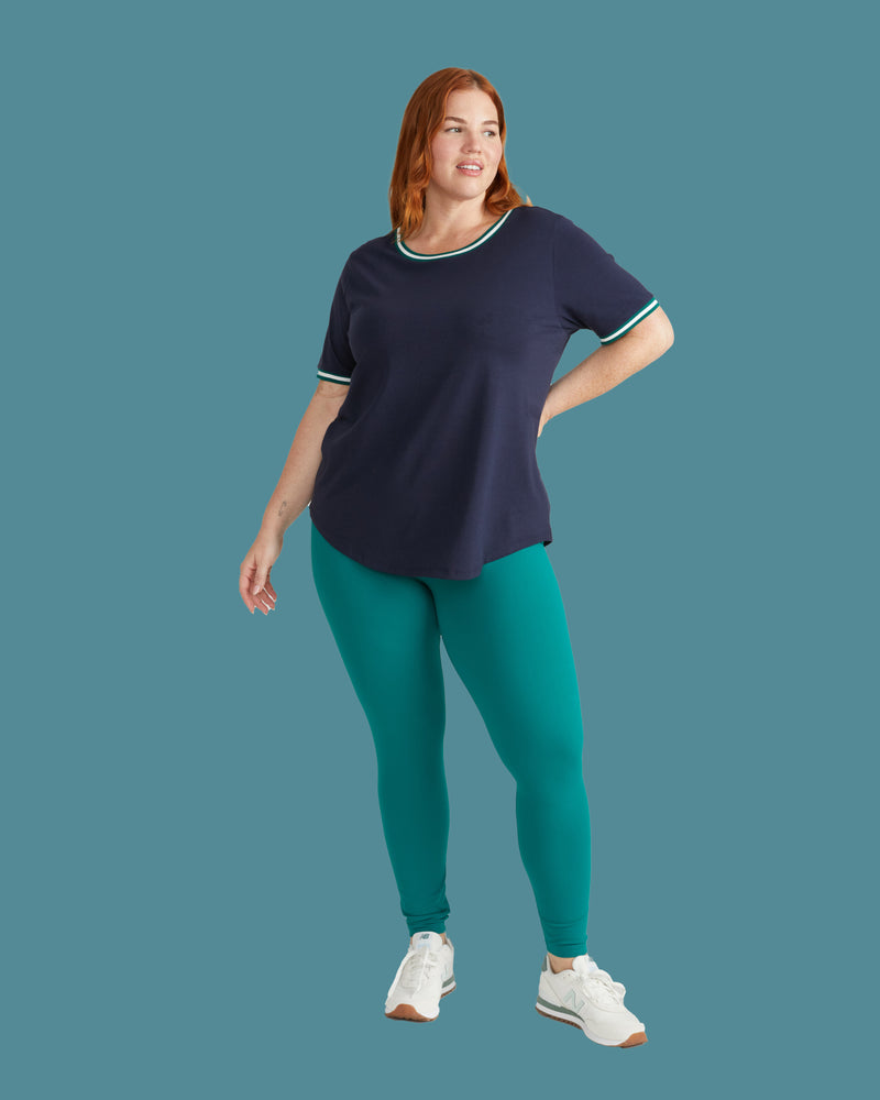 Tee Rex - Navy with Aventurine/White Trim