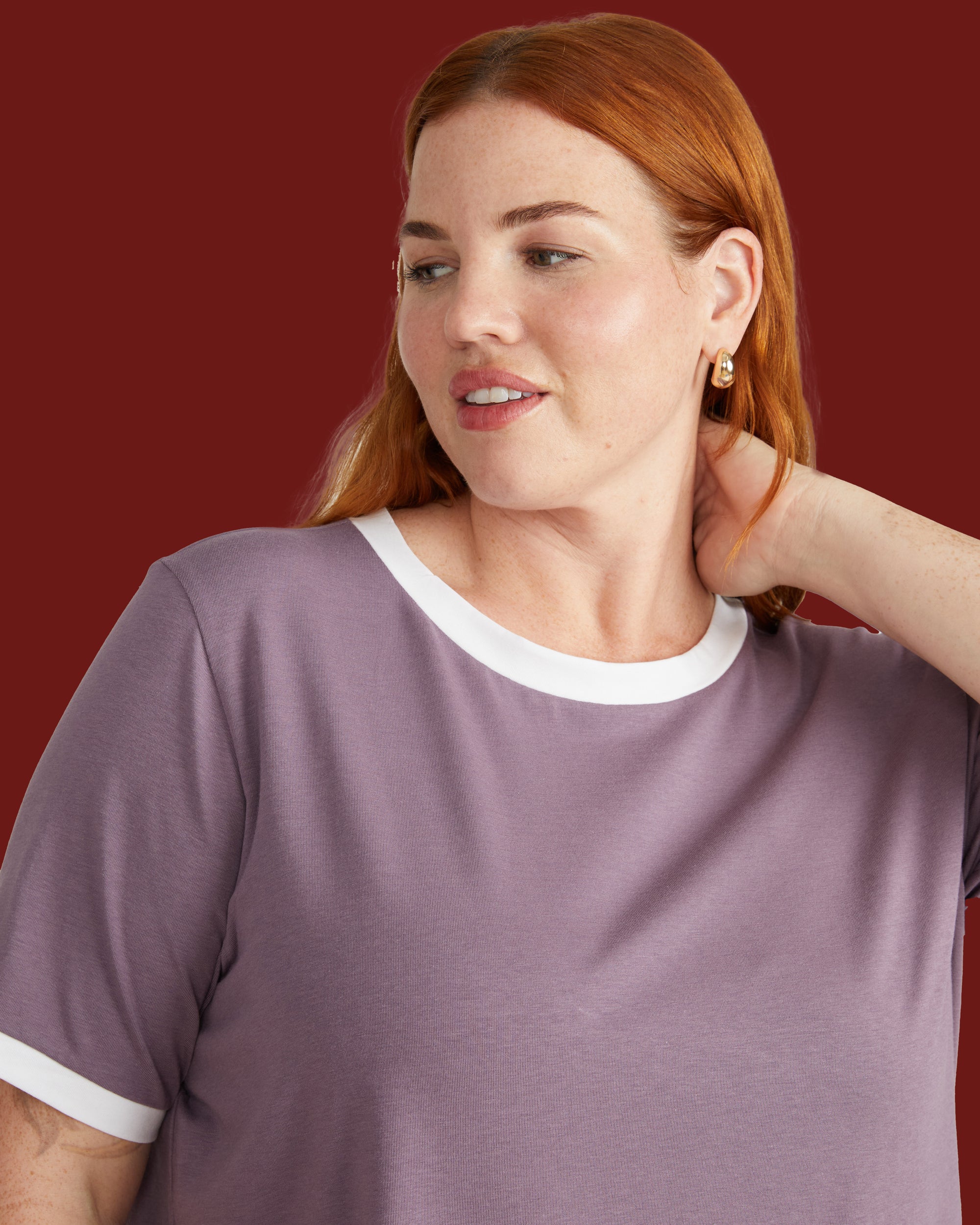 Tee Rex - Purple/White Trim