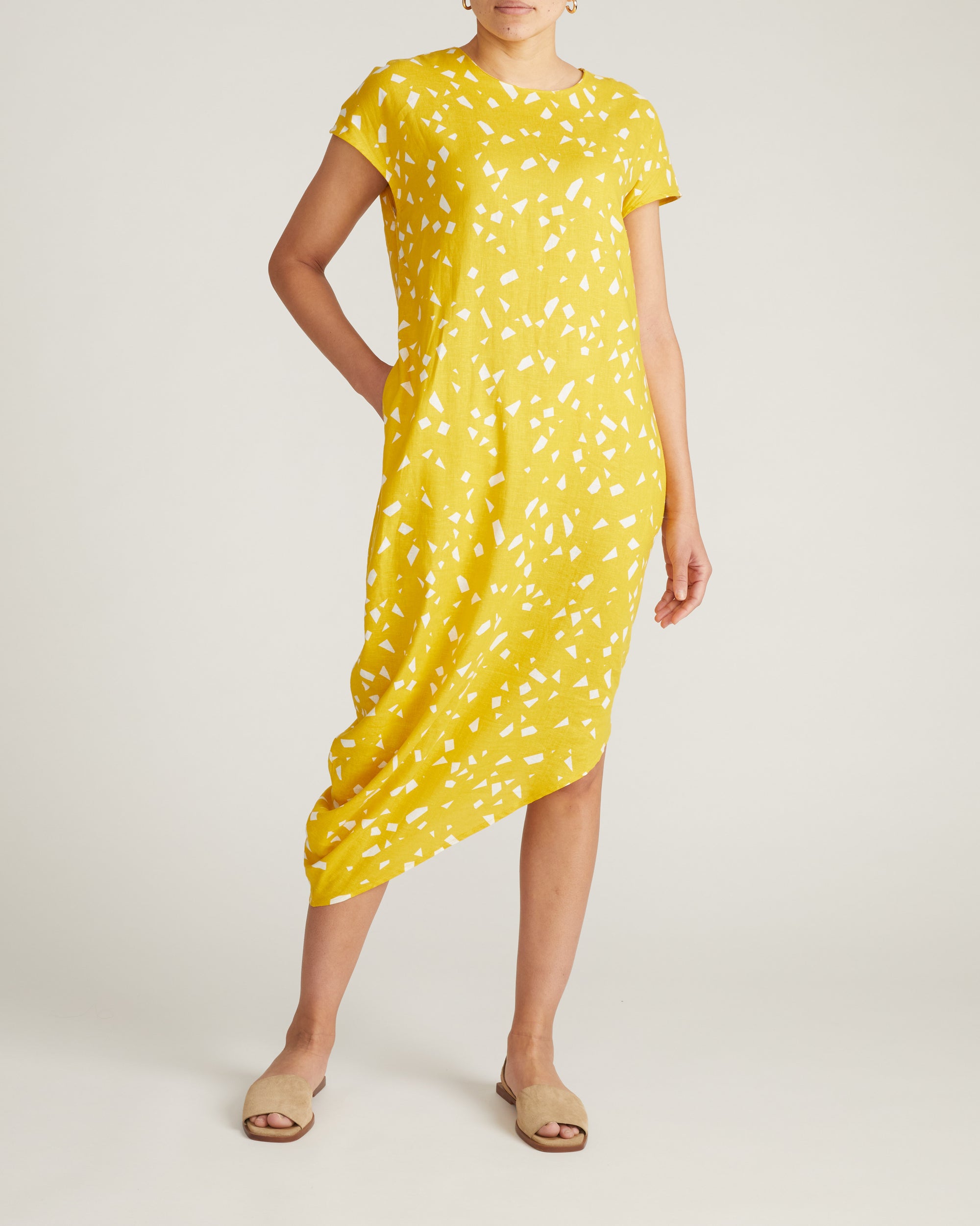 Iconic Stretch Linen Geneva Dress