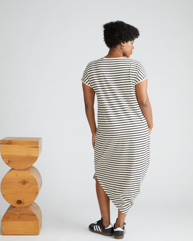 Iconic Geneva Dress - Copacabana/Black Stripe