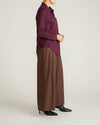 Elbe Popover Stretch Linen Blend Shirt - Acai | Plus Size & Straight Size Women's Fashion | Universal Standard