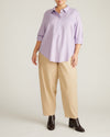 Elbe Popover Stretch Linen Blend Shirt - Orchid | Plus Size & Straight Size Women's Fashion | Universal Standard