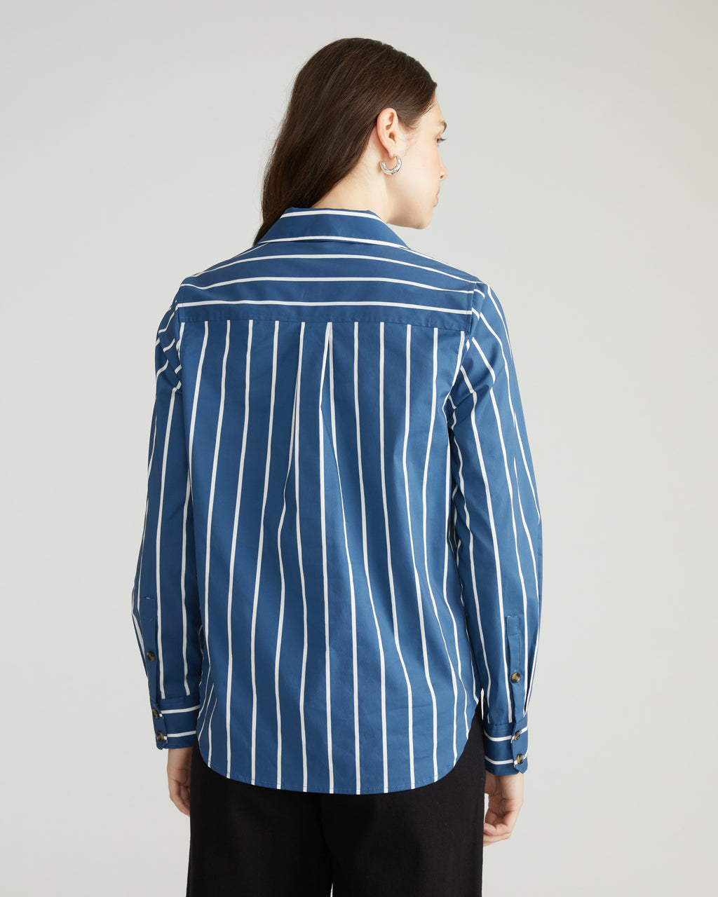 Universal Standard Plus Size Popover Stretch Poplin Shirt Classic Fit