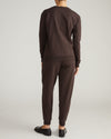 Woman wearing Meridien Zip Sweatshirt - Deep Brown from Universal Standard