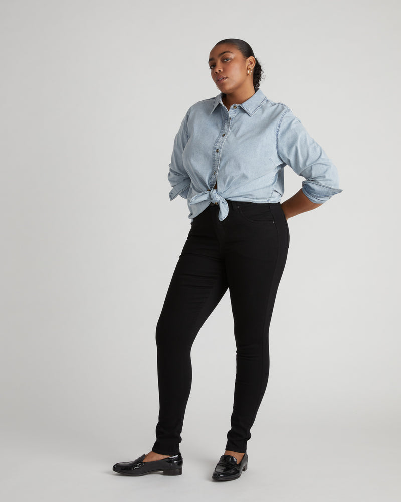 Seine High Rise Skinny Jeans 32 Inch - Jet Black | Plus Size & Straight Size Women's Fashion | Universal Standard