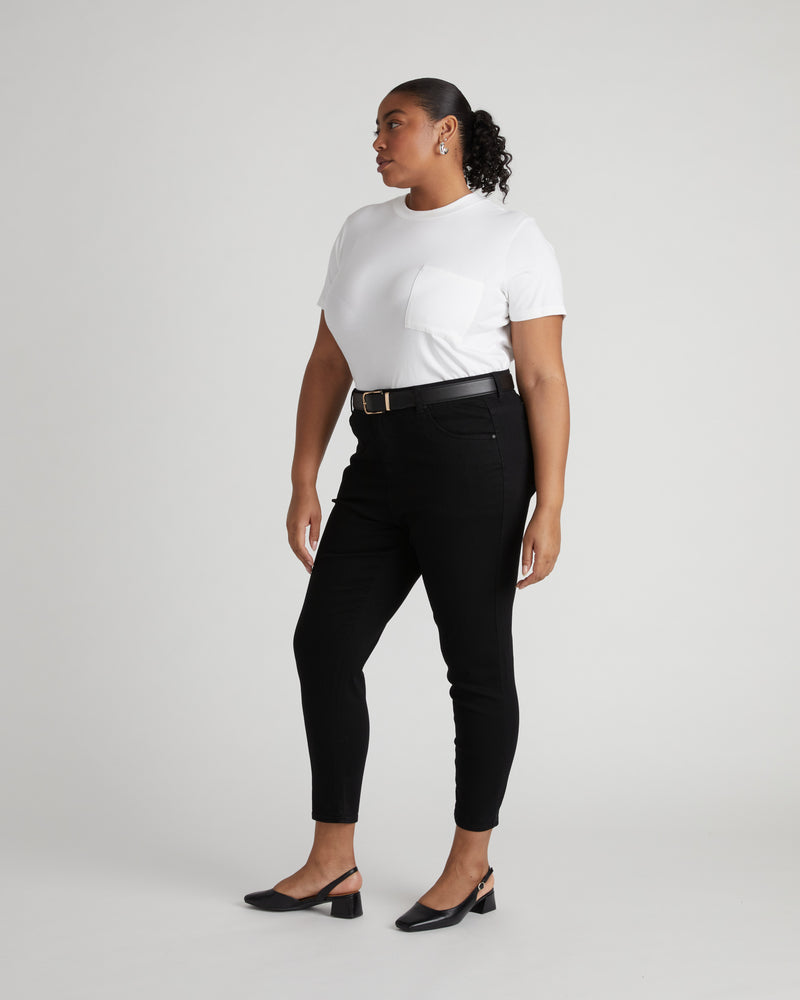 Seine High Rise Skinny Jeans 27 Inch - Jet Black