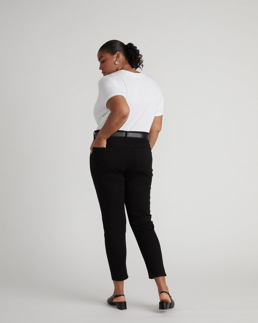Seine High Rise Skinny Jeans 27 Inch - Jet Black