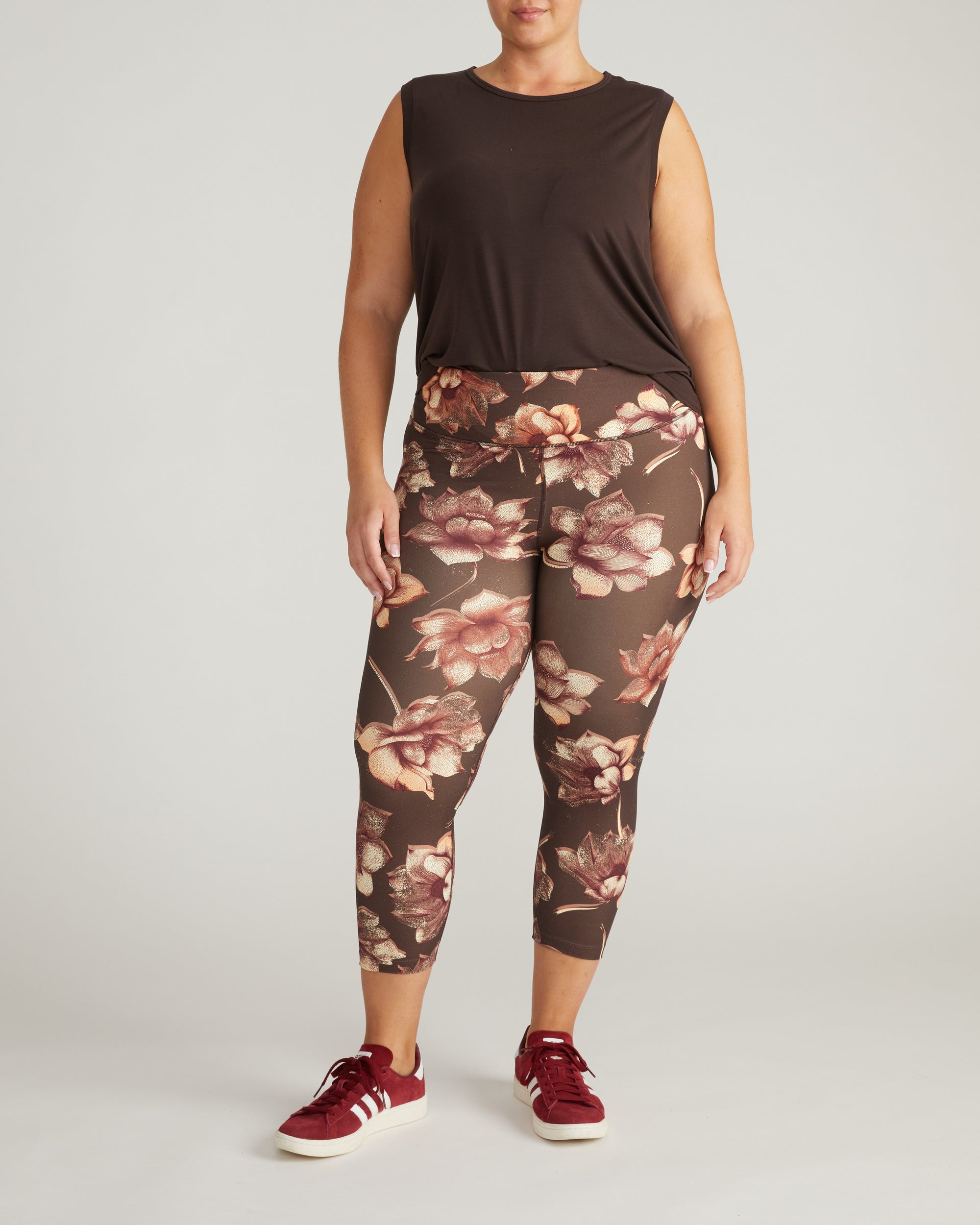 Next-to-Naked Cropped Legging - Lotus Print | Plus Size & Straight Size Women's Fashion | Universal Standard