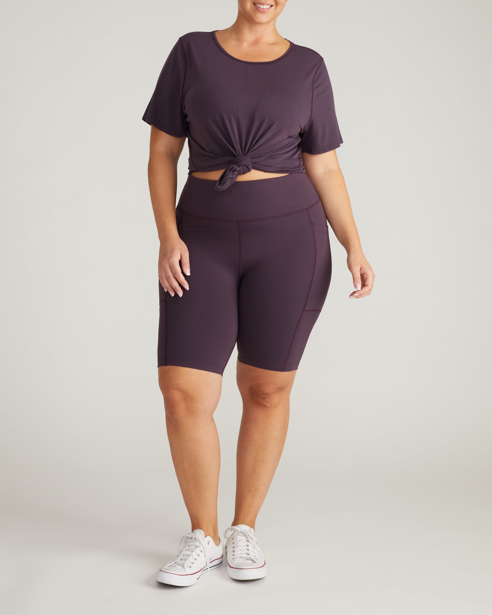 Next-to-Naked Bike Shorts - Purple Jewel | Plus Size & Straight Size Women's Fashion | Universal Standard