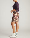 Woman wearing Next-to-Naked Bike Shorts - Lotus Print from Universal Standard