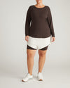 Mia Long Sleeve Movement Tee - Deep Brown | Plus Size & Straight Size Women's Fashion | Universal Standard