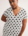 Iconic Geneva V-Neck Dress - Eclipse Print | Plus Size & Straight Size Women's Fashion | Universal Standard
