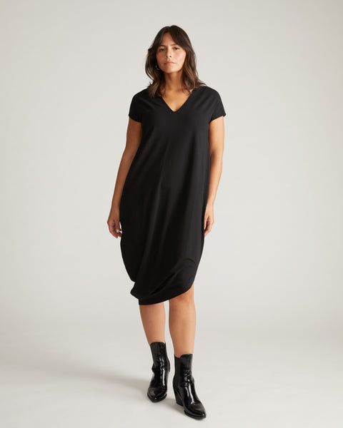 Iconic Geneva V-Neck Dress - Black – Universal Standard