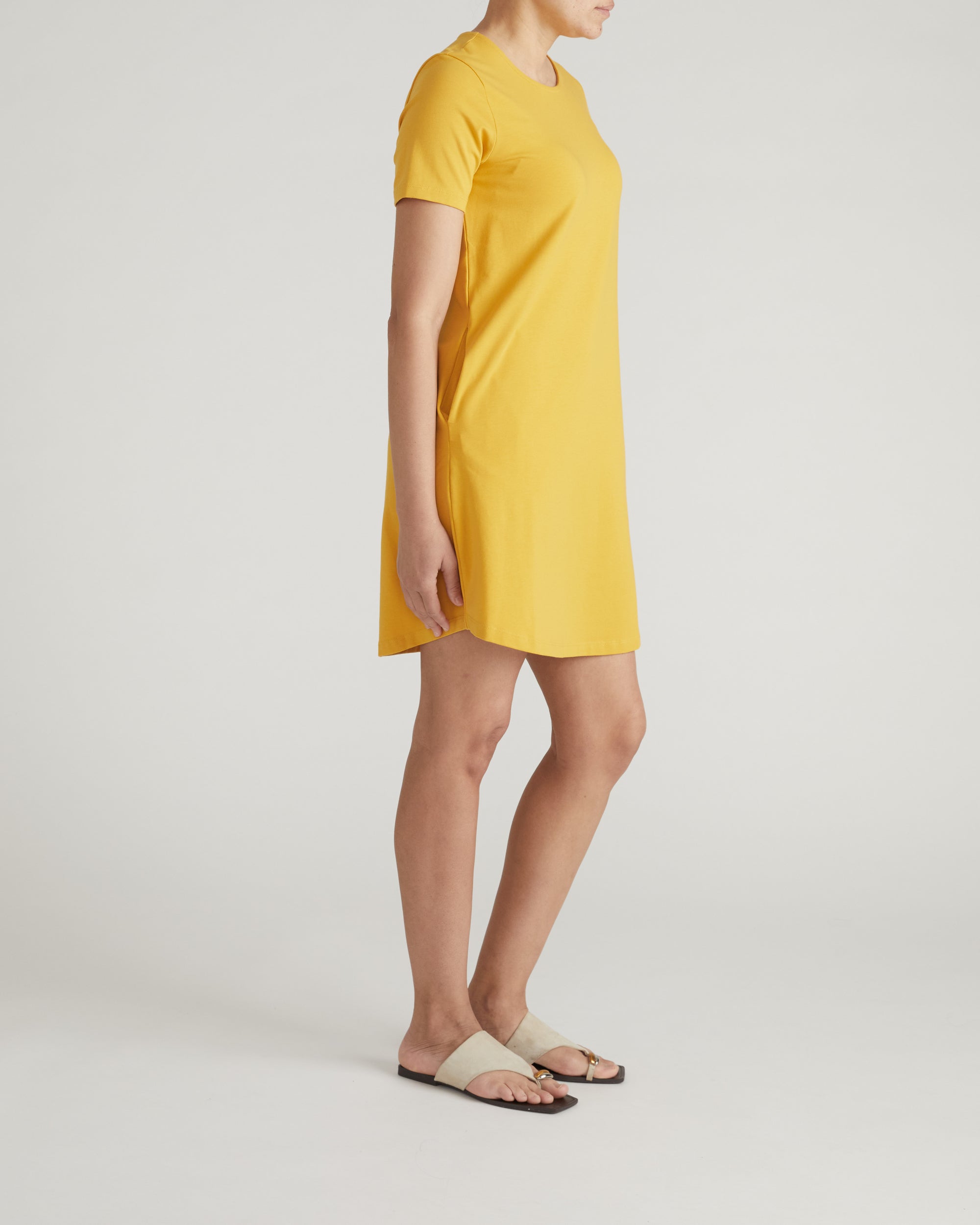 Halie T-Shirt Dress - Goldenrod | Plus Size & Straight Size Women's Fashion | Universal Standard