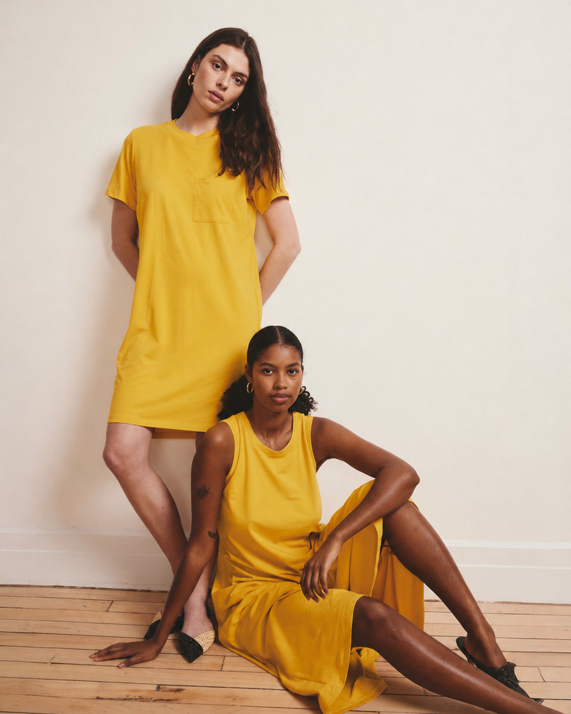 Halie T-Shirt Dress - Goldenrod | Plus Size & Straight Size Women's Fashion | Universal Standard