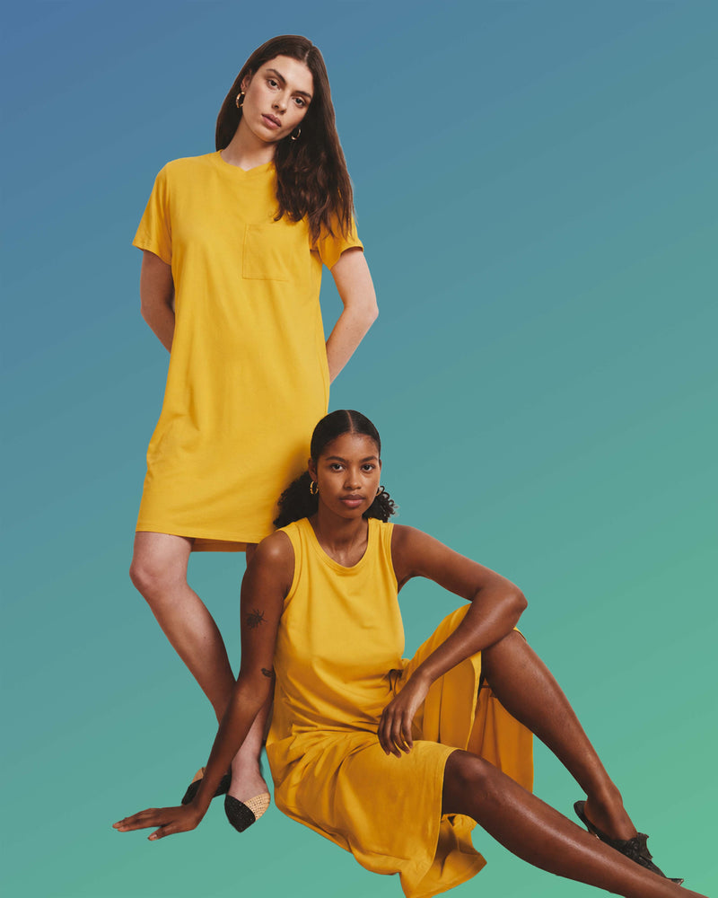 Halie T-Shirt Dress - Goldenrod