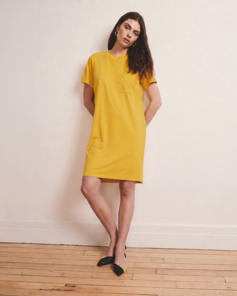 Halie T-Shirt Dress - Goldenrod