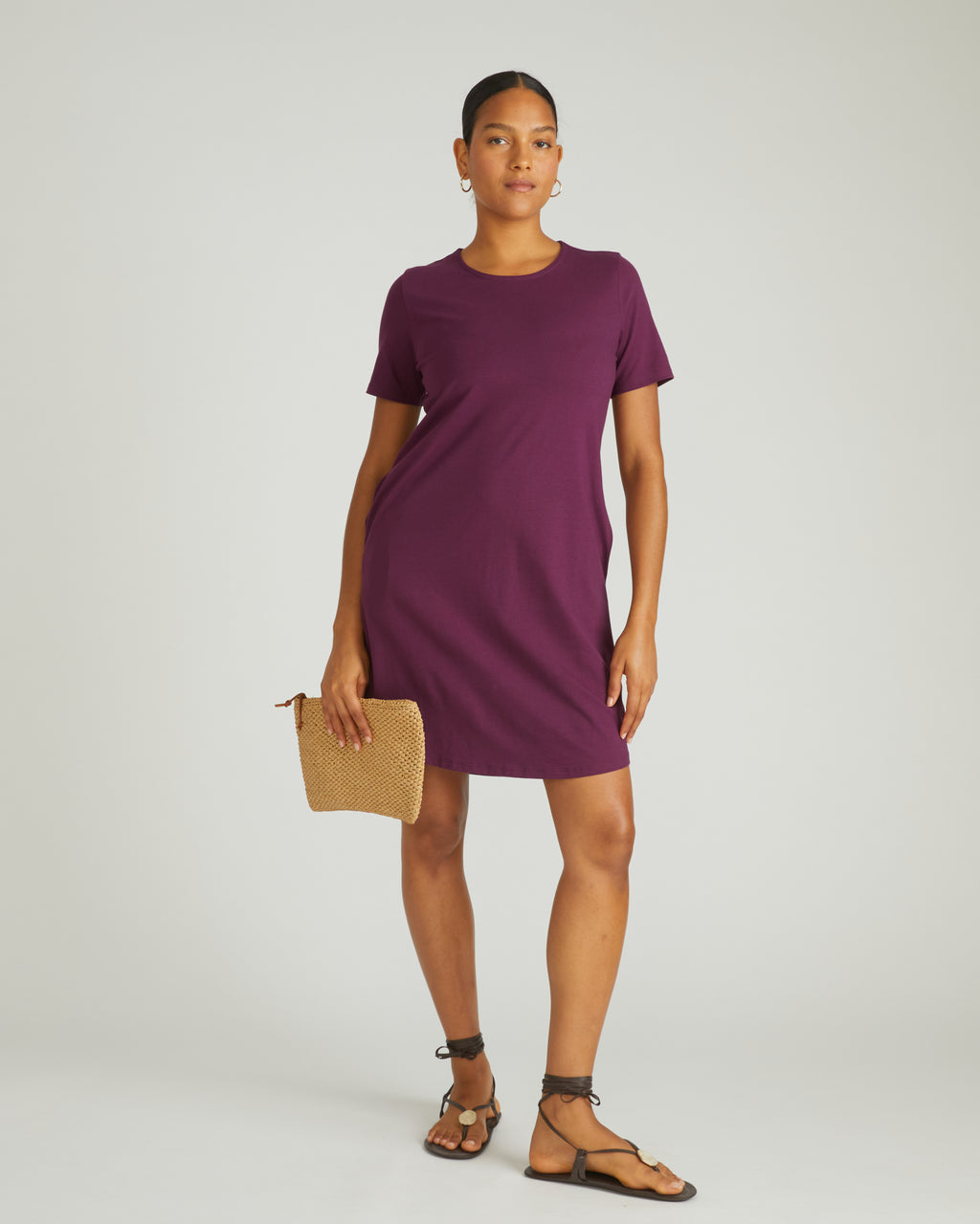 t-shirt dress women's Halie - / Gamay- Size4XS pfs:label-New Spring Wedding Guest Dresses modal blend with specialty Size:9 years