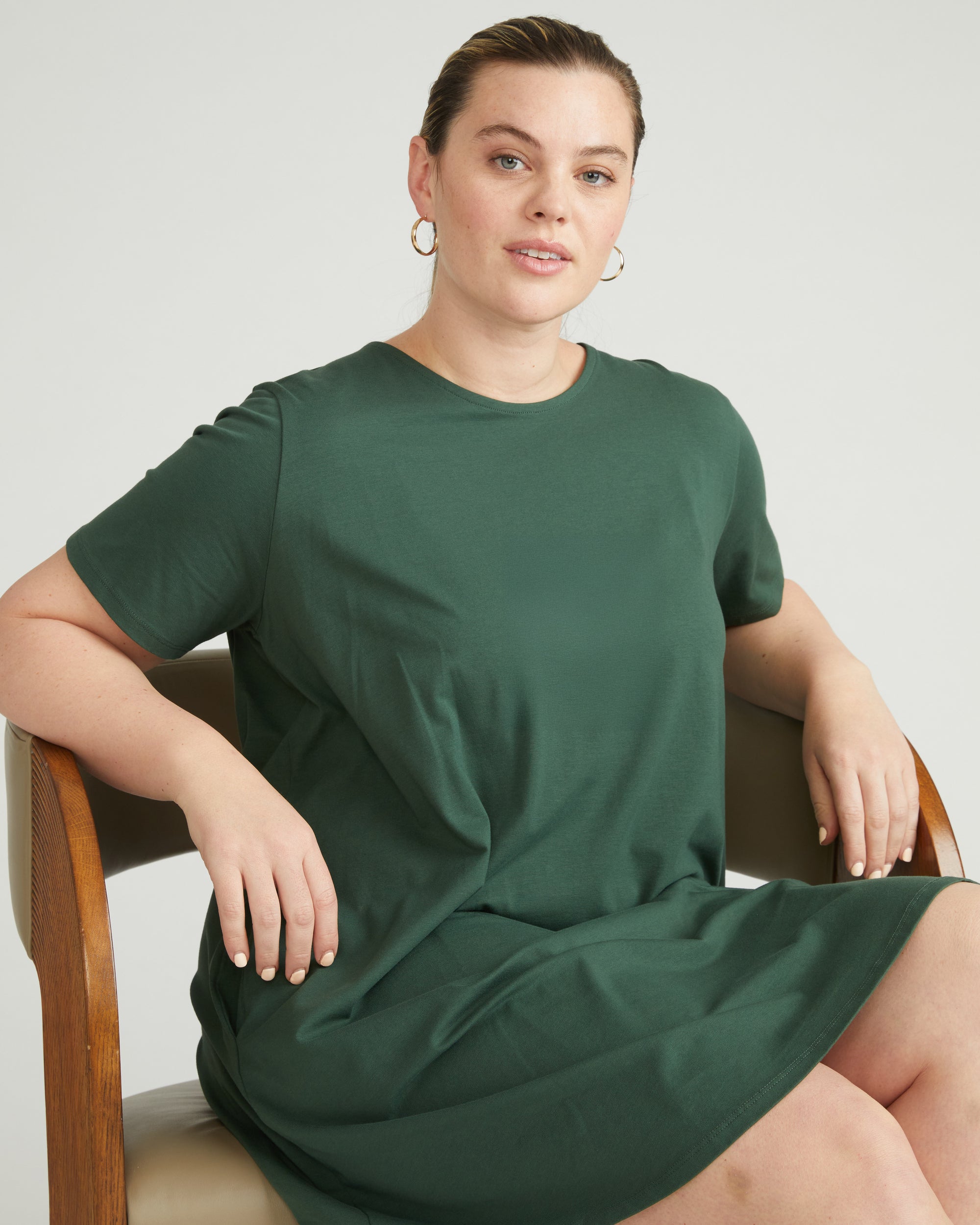 Halie T-Shirt Dress - Conifer Universal Standard Halie T-Shirt Dress - Conifer Universal Standard