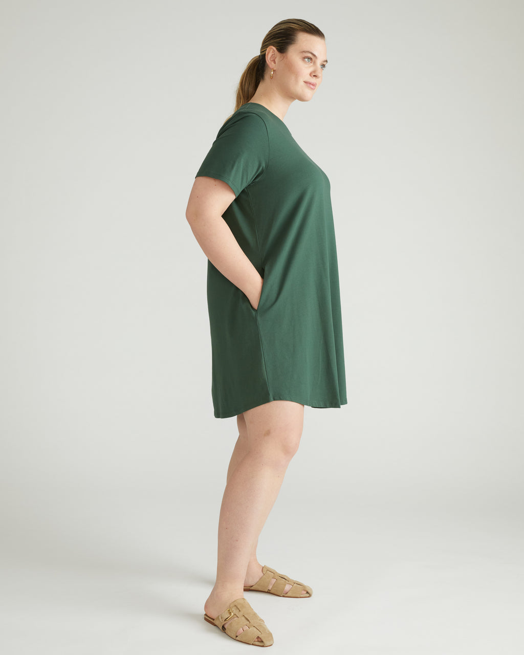 floor length t shirt dress Halie T-Shirt Dress - / Conifer- Size3XS