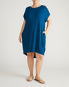 Helen Liquid Jersey Shift Dress - Blue Teal | Plus Size & Straight Size Women's Fashion | Universal Standard