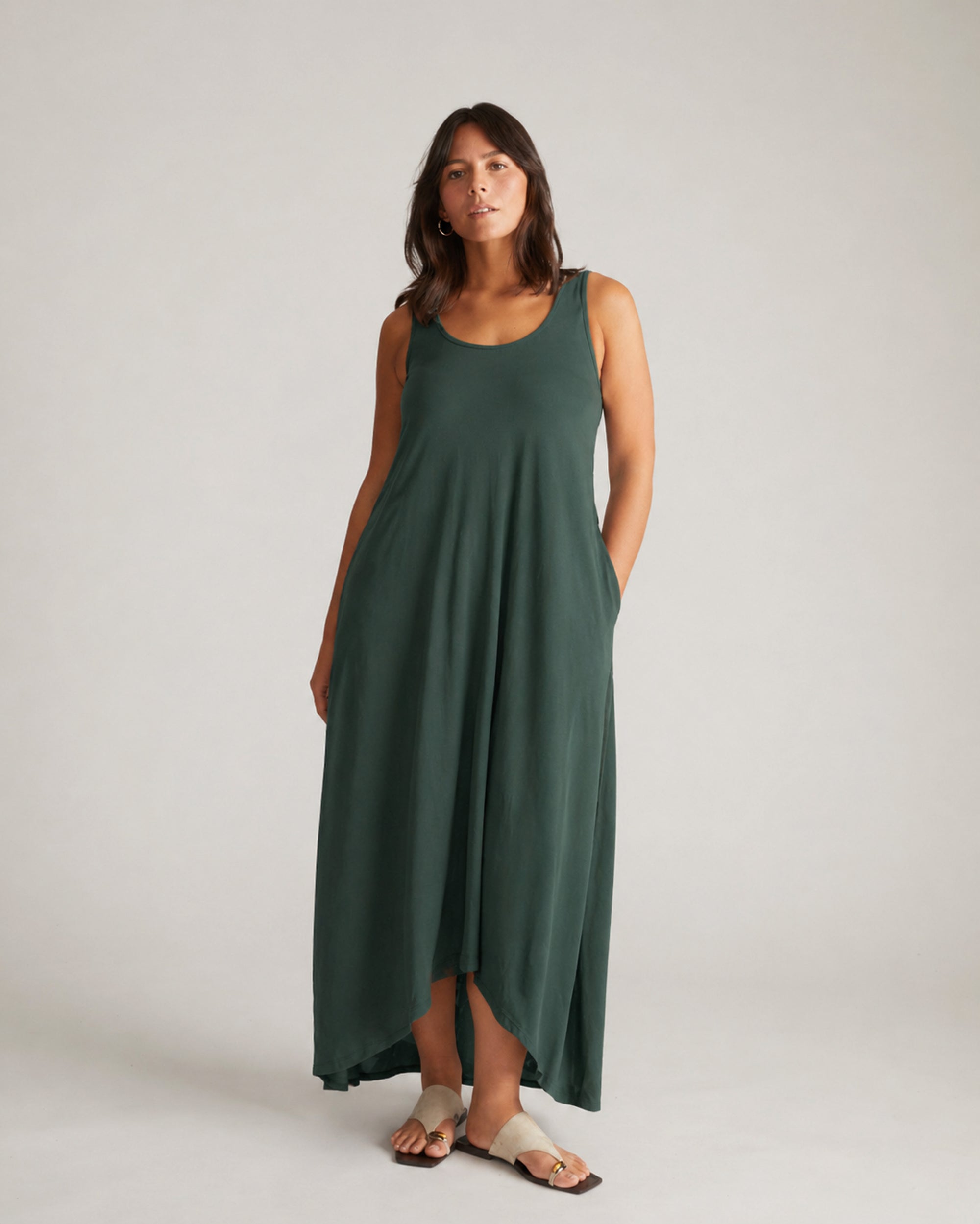 Athena Divine Jersey Dress - Forest Green | Plus Size & Straight Size Women's Fashion | Universal Standard