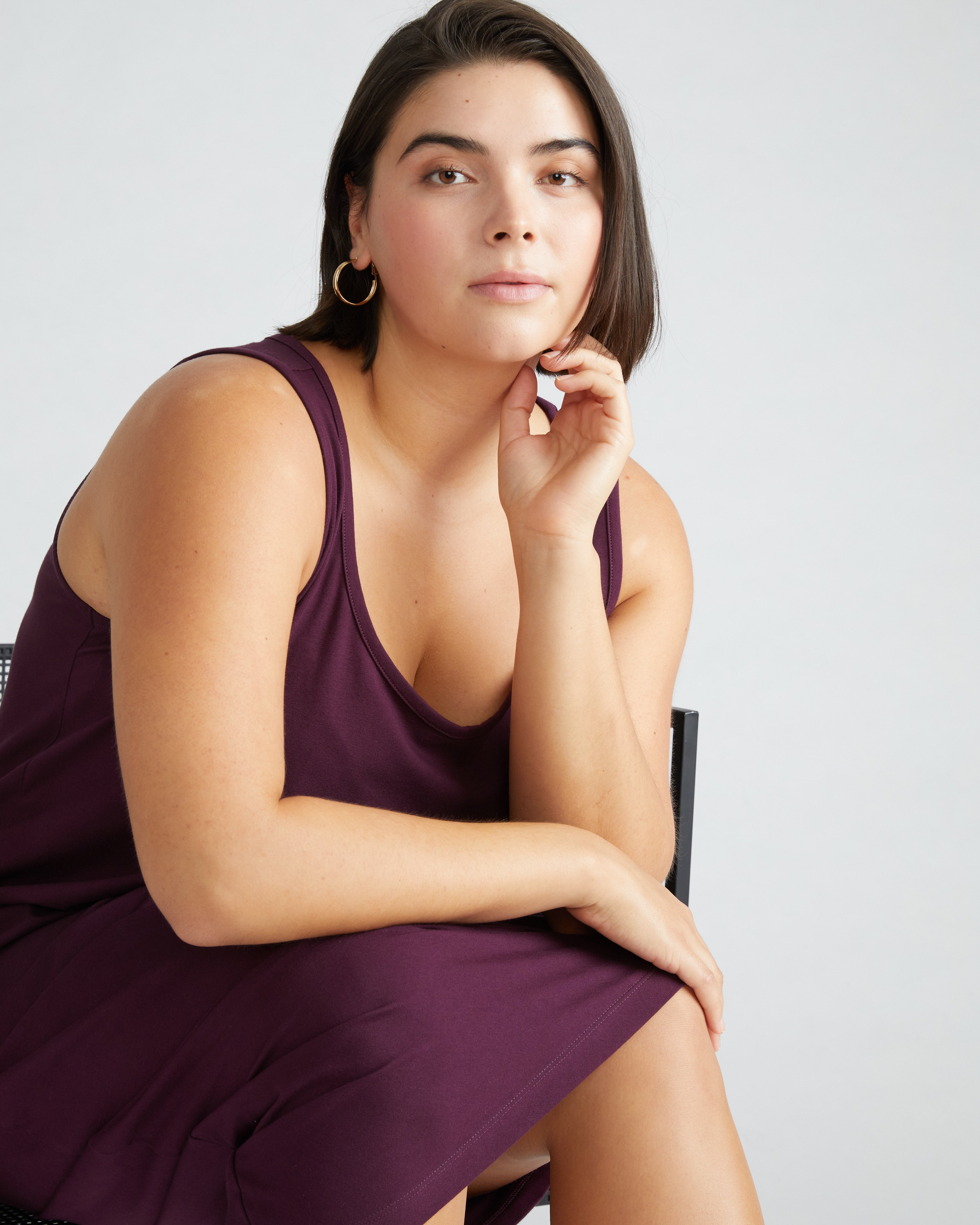Iconic Geneva Tank Dress - Acai – Universal Standard