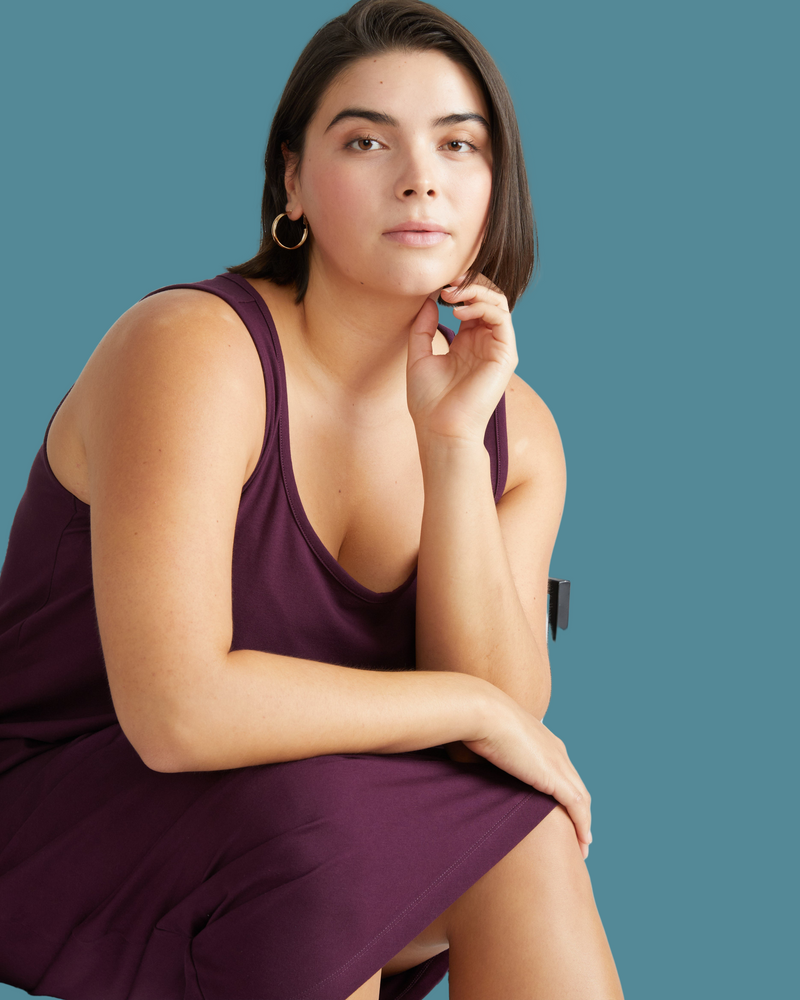 Iconic Geneva Tank Dress - Acai