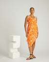 Iconic Geneva Tank Dress - Petal Palette Print in Arancia
