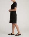 Belle Breton Stripe Jersey Dress - Solid Black | Plus Size & Straight Size Women's Fashion | Universal Standard
