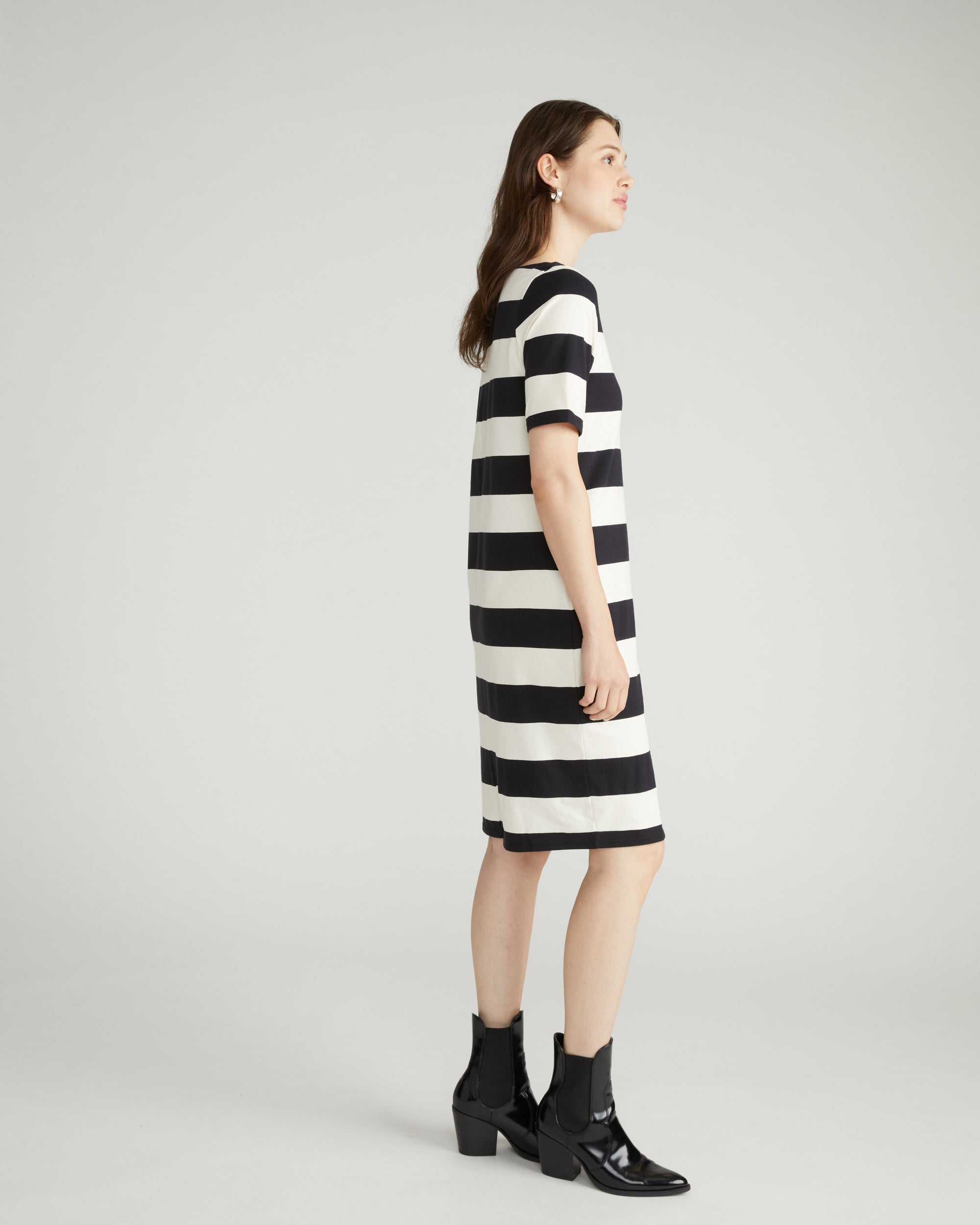 Belle Breton Stripe Jersey Dress - / Ecru/Black Rugby Stripe- Size4XS Belle Breton Stripe Jersey Dress - / Ecru/Black Rugby Stripe- Size4XS