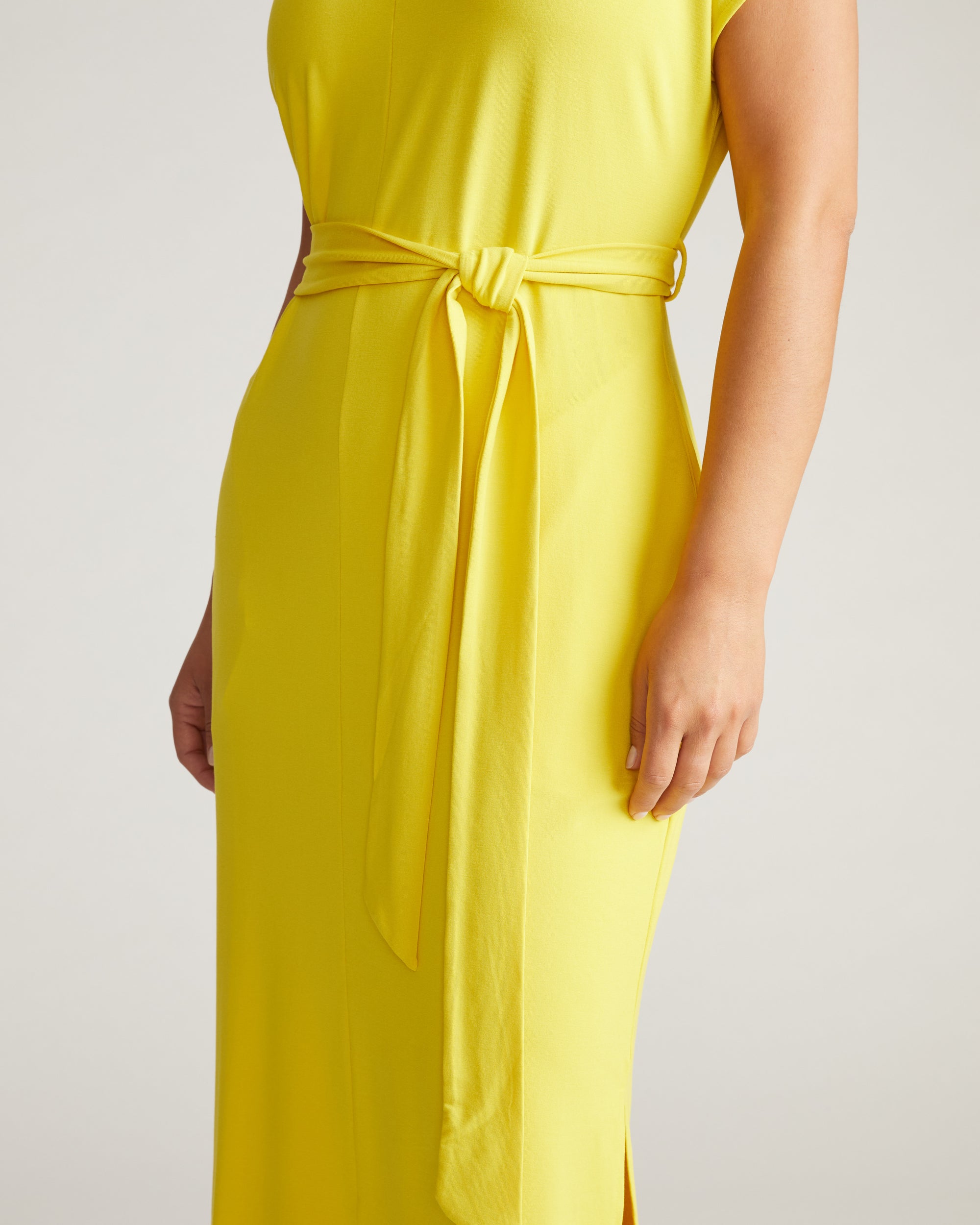 Belted Divine Jersey Dress - Yellow | Plus Size & Straight Size Women's Fashion | Universal Standard