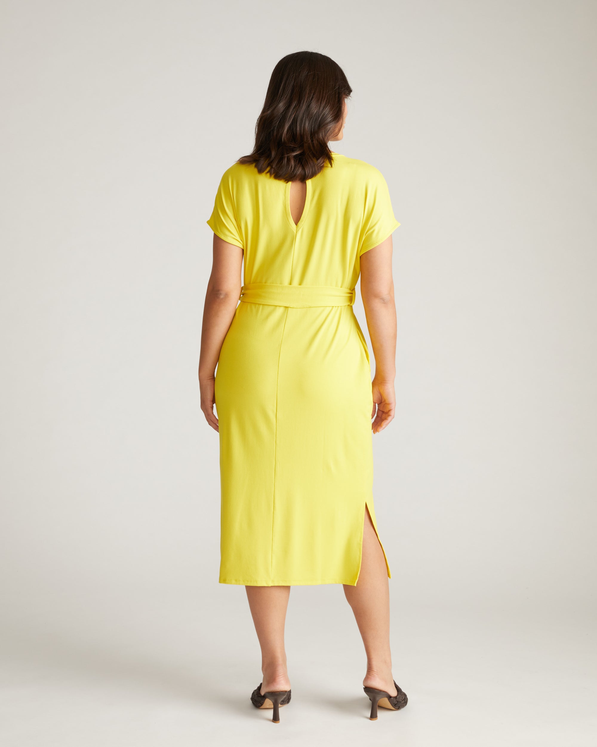 Belted Divine Jersey Dress - Yellow | Plus Size & Straight Size Women's Fashion | Universal Standard