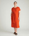 Belted Divine Jersey Dress - Warm Russet