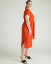 Belted Divine Jersey Dress - Warm Russet