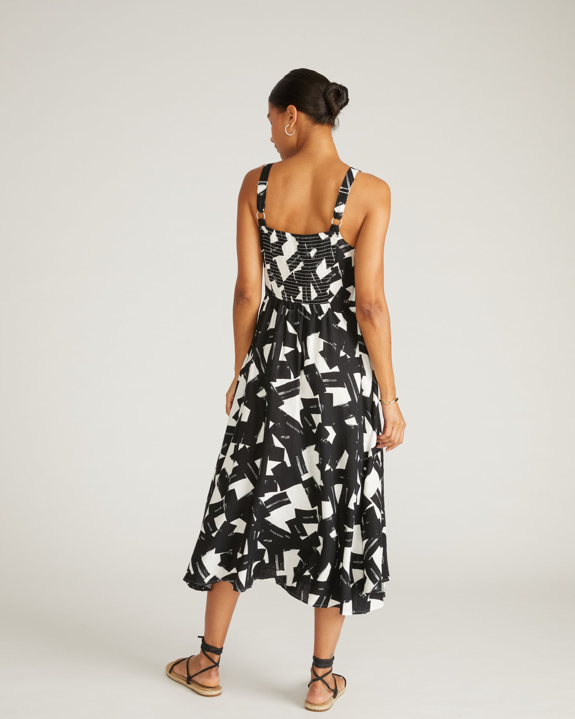 Sunshower Flowy Linen Dress - Santiago Print