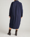 Odeon Stretch Poplin Shirtdress - Navy