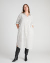 Odeon Stretch Poplin Shirtdress - White Windowpane Check | Plus Size & Straight Size Women's Fashion | Universal Standard
