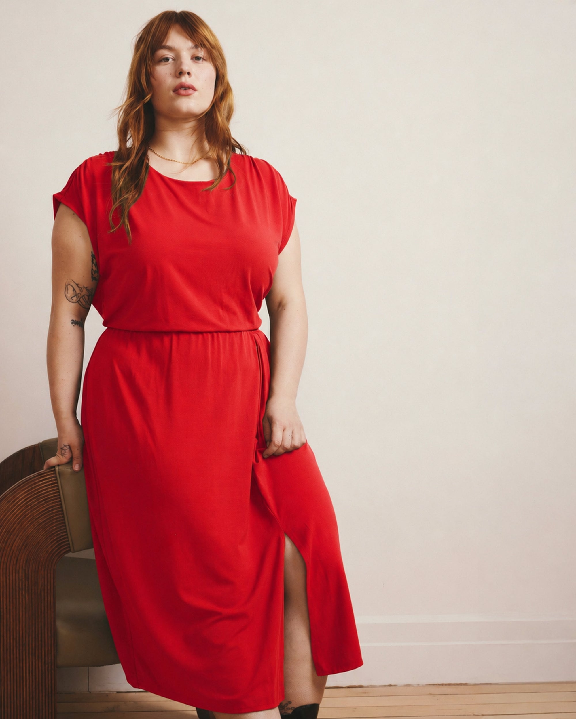 Havana Divine Jersey Dress - / Lipstick- Size3XS - by Universal Standard Havana Divine Jersey Dress - / Lipstick- Size3XS - by Universal Standard