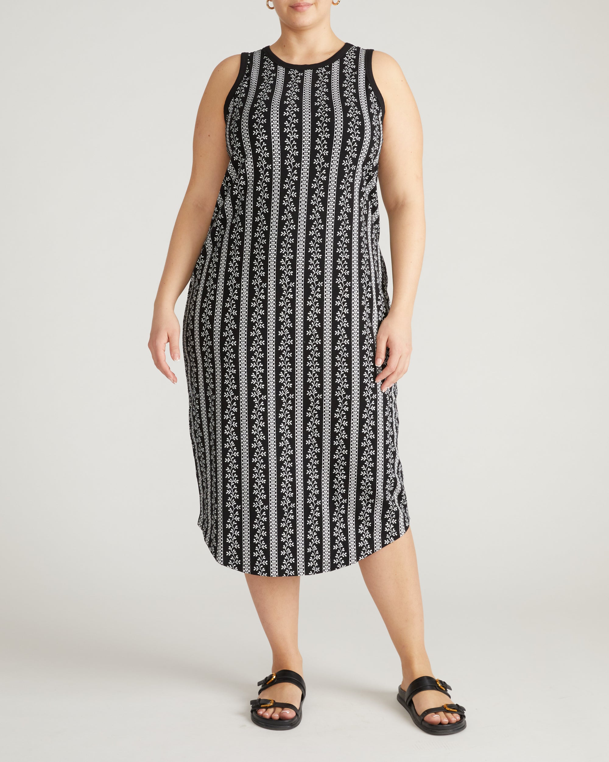 Cai High Neck Tank Dress - Florentine Print | Plus Size & Straight Size Women's Fashion | Universal Standard