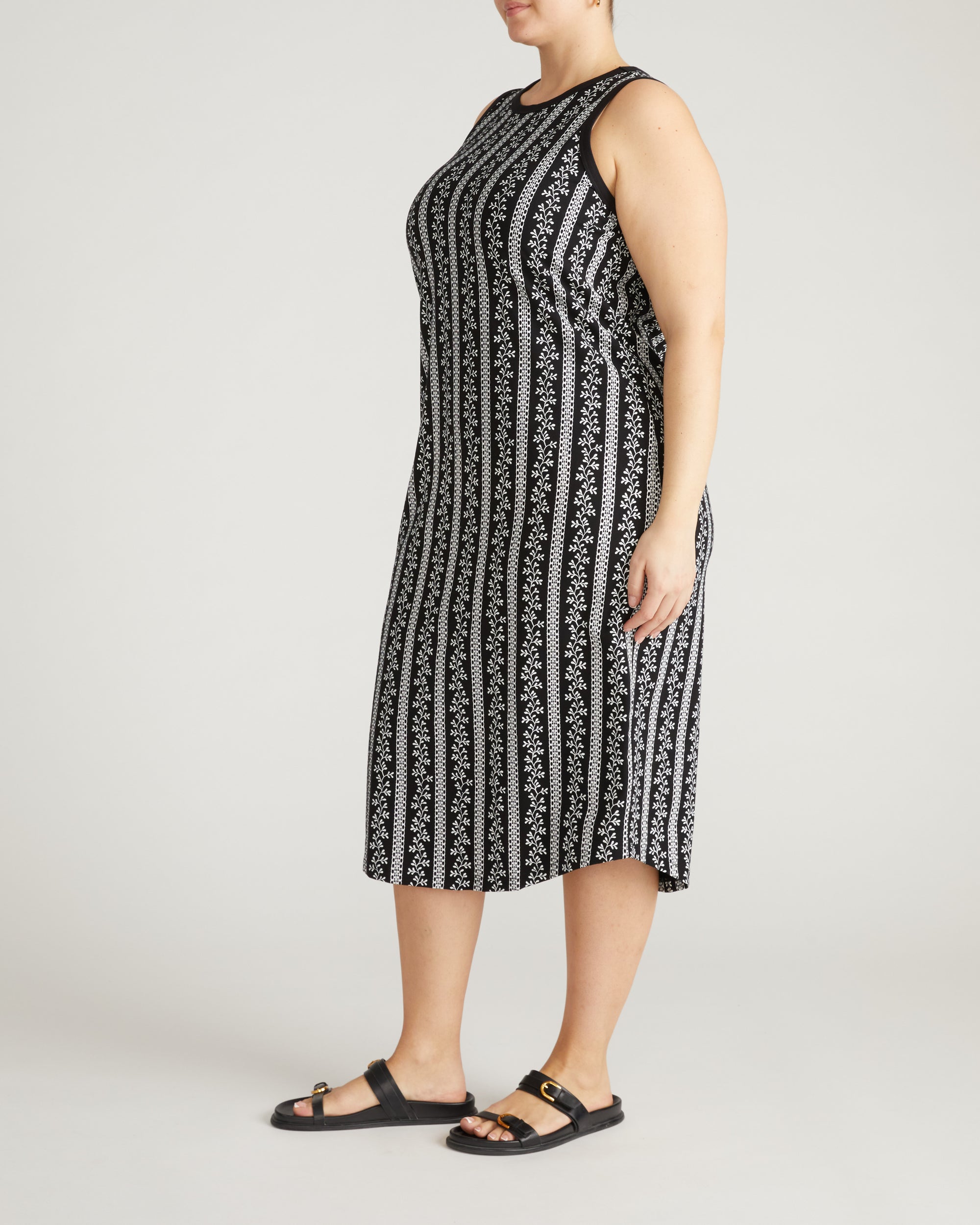 Cai High Neck Tank Dress - Florentine Print | Plus Size & Straight Size Women's Fashion | Universal Standard